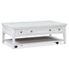 Magnussen Home Heron Cove Chalk White Rectangular Cocktail Table With Casters