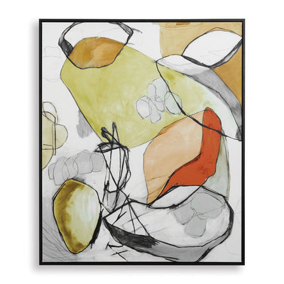 Uttermost Charcoal Improvision Framed Abstract Art