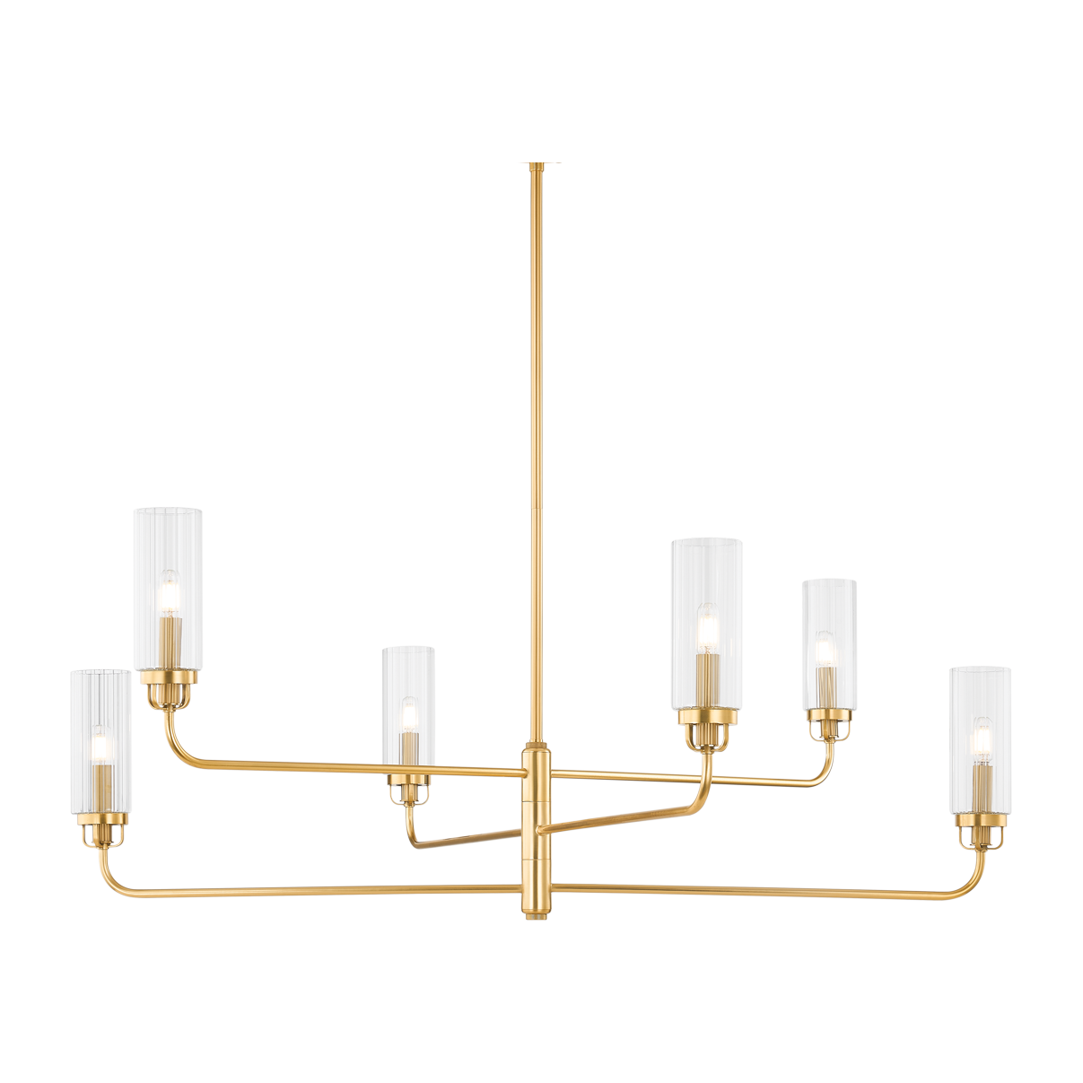 Hudson Valley Lighting Halifax 6 Light 48 inch Aged Brass Chandelier Ceiling Light