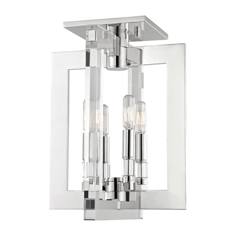 Hudson Valley Lighting Wellington 4 Light 12 inch Polished Nickel Semi Flush Ceiling Light Clearance