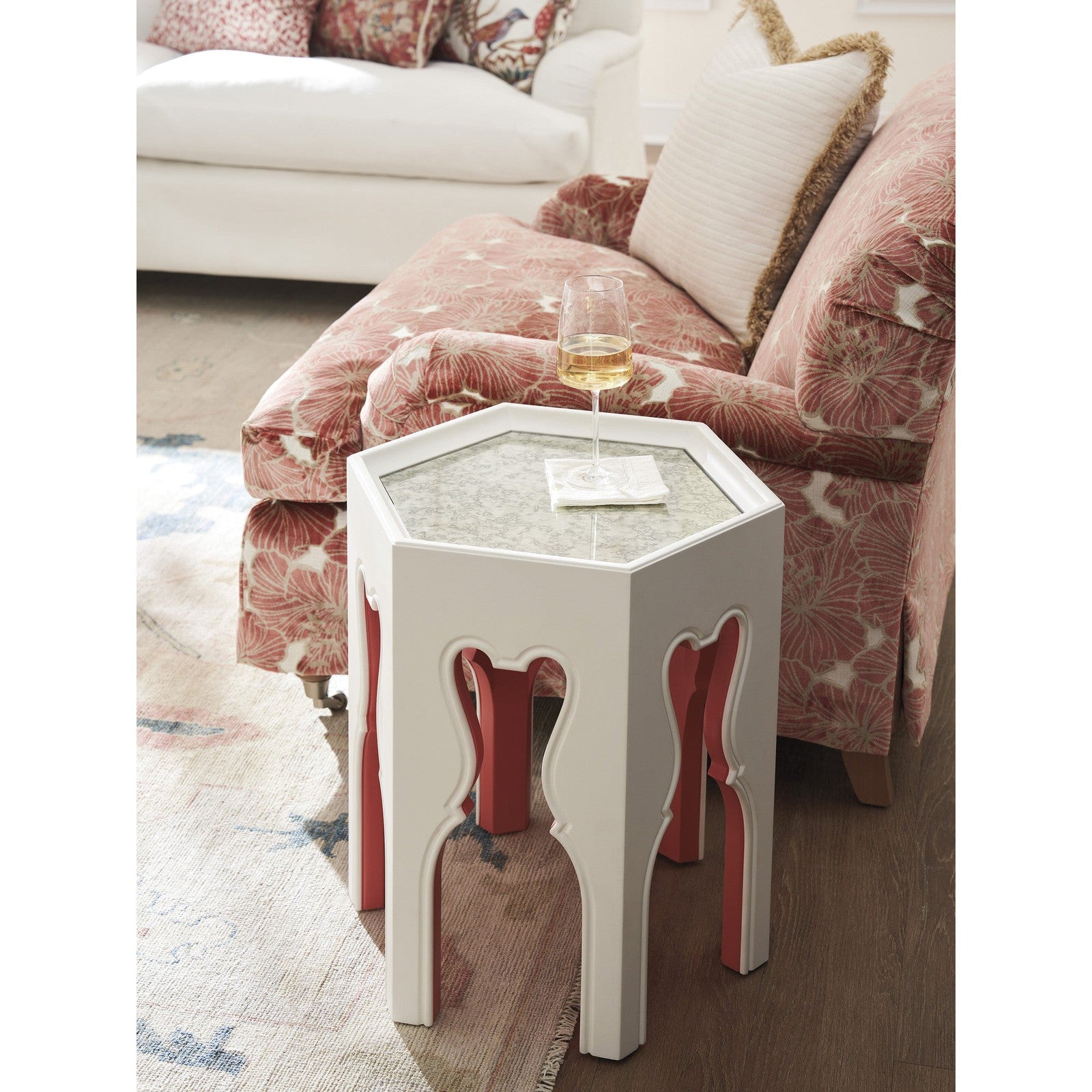 Barclay Butera Villa Blanca Bilbao Hexagonal End Table