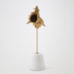 Global Views Gold Leaf Shells on Marble Miter
