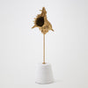 Global Views Gold Leaf Shells on Marble Miter