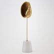 Global Views Gold Leaf Shells on Marble Miter
