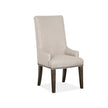 Magnussen Home Bellamy Peppercorn Upholstered Host Chair Set of 2