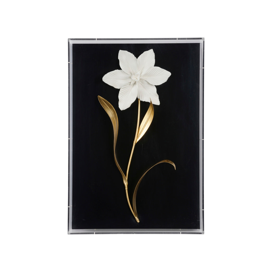Chelsea House Porcelain Flower Black Artwork