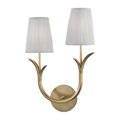 Hudson Valley Lighting Deering 2 Light 11 inches Aged Brass Wall Sconce Wall Light