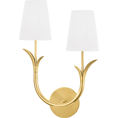 Hudson Valley Lighting Deering 2 Light 11 inch Aged Brass Wall Sconce Wall Light