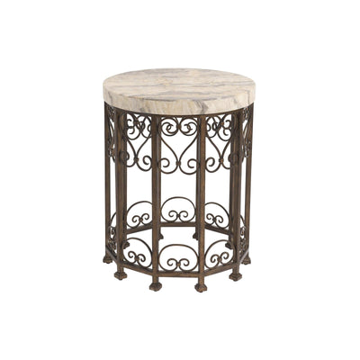 Barclay Butera Montecito Lowery Round Metal Accent Table