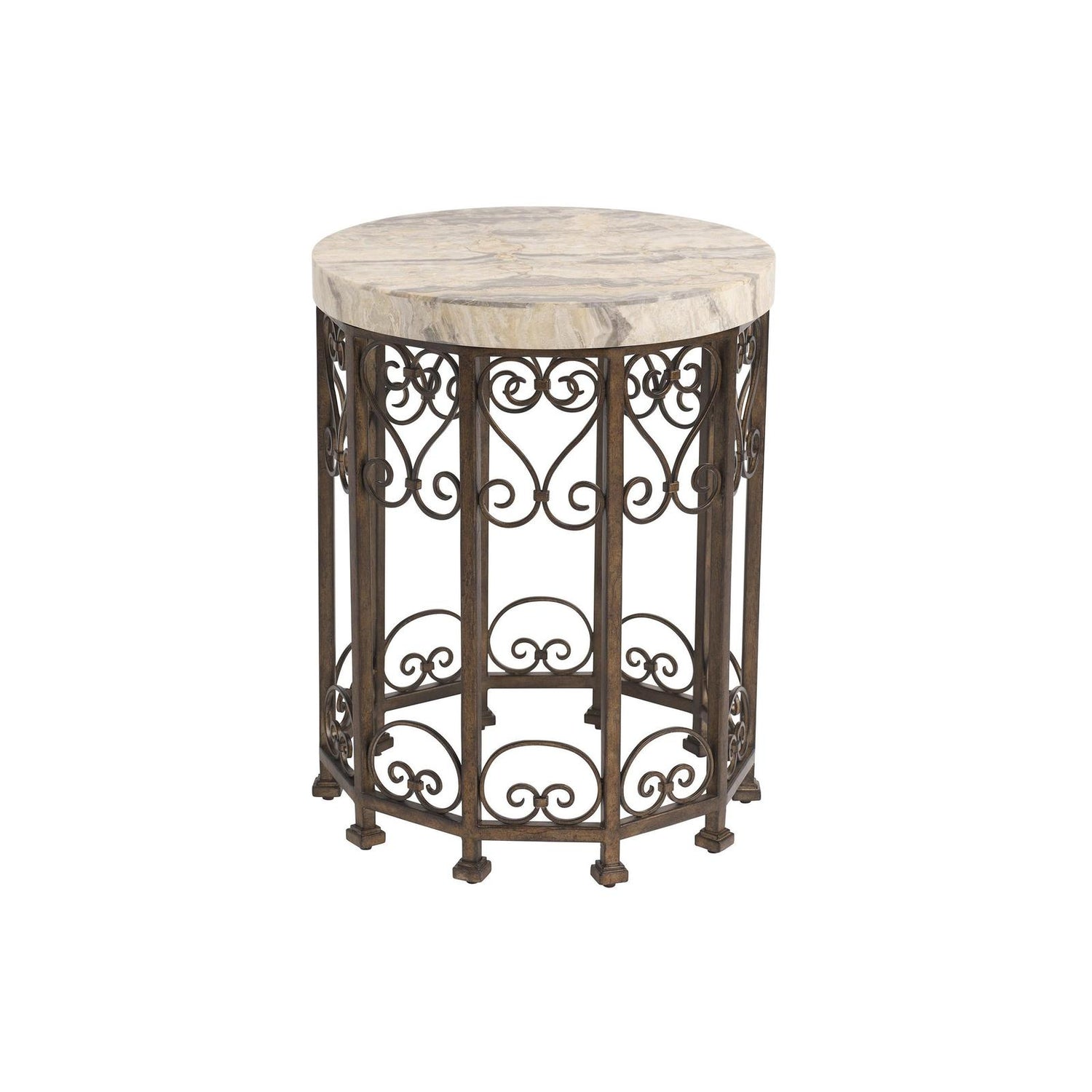 Barclay Butera Montecito Lowery Round Metal Accent Table