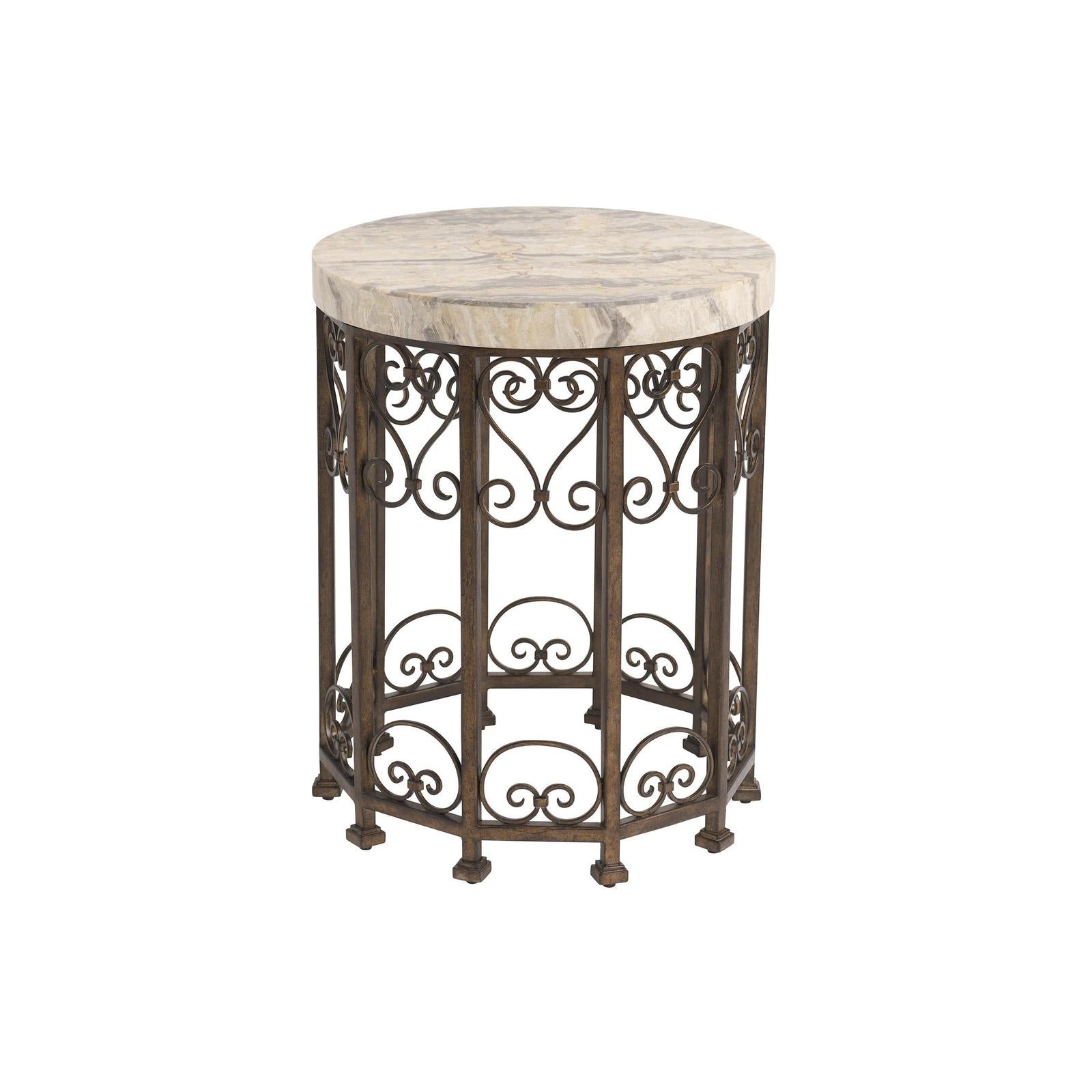 Barclay Butera Montecito Lowery Round Metal Accent Table