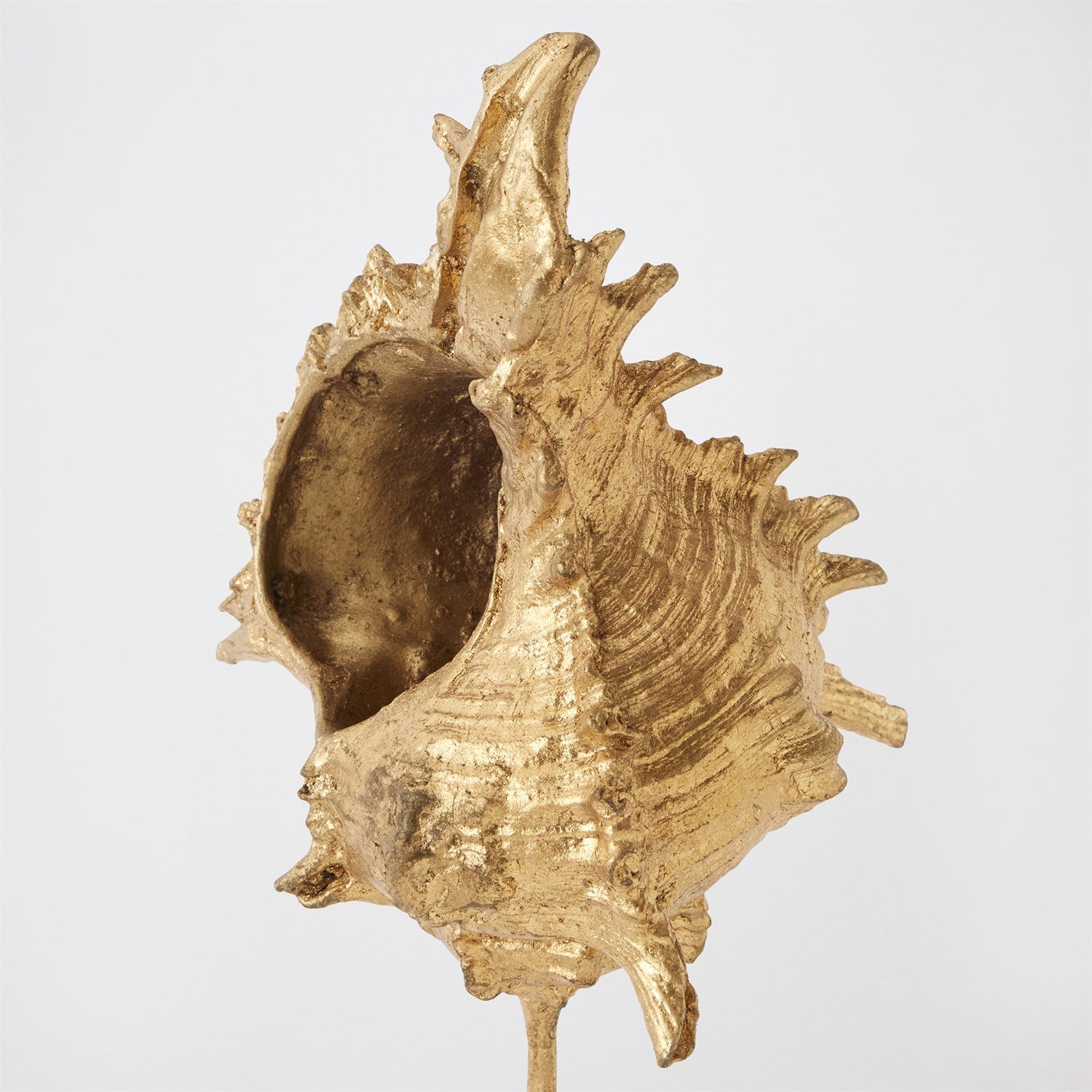 Global Views Gold Leaf Shells on Marble Miter