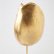 Global Views Gold Leaf Shells on Marble Miter