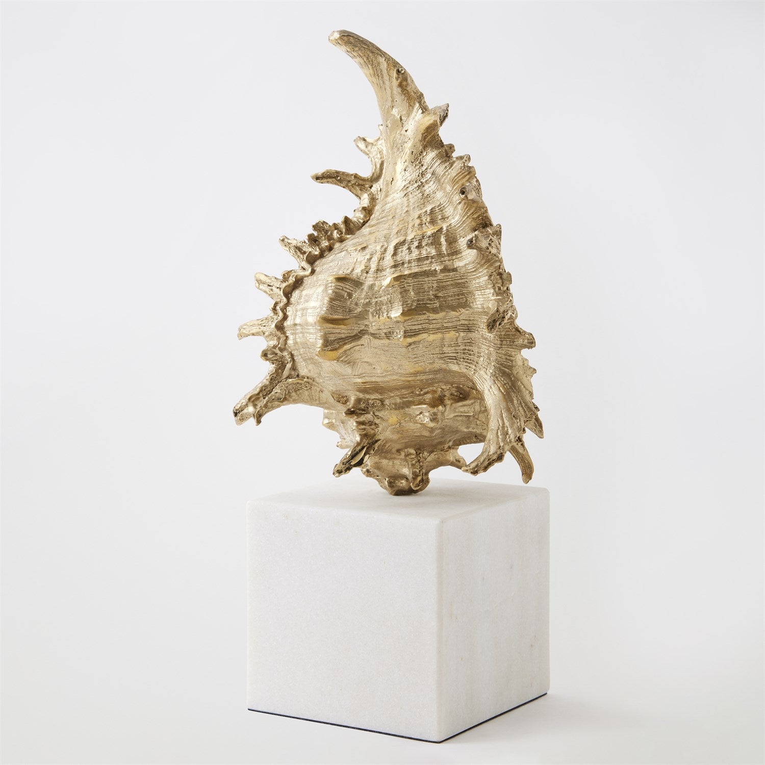 Global Views Brass Spider Conch Shell Sculpture