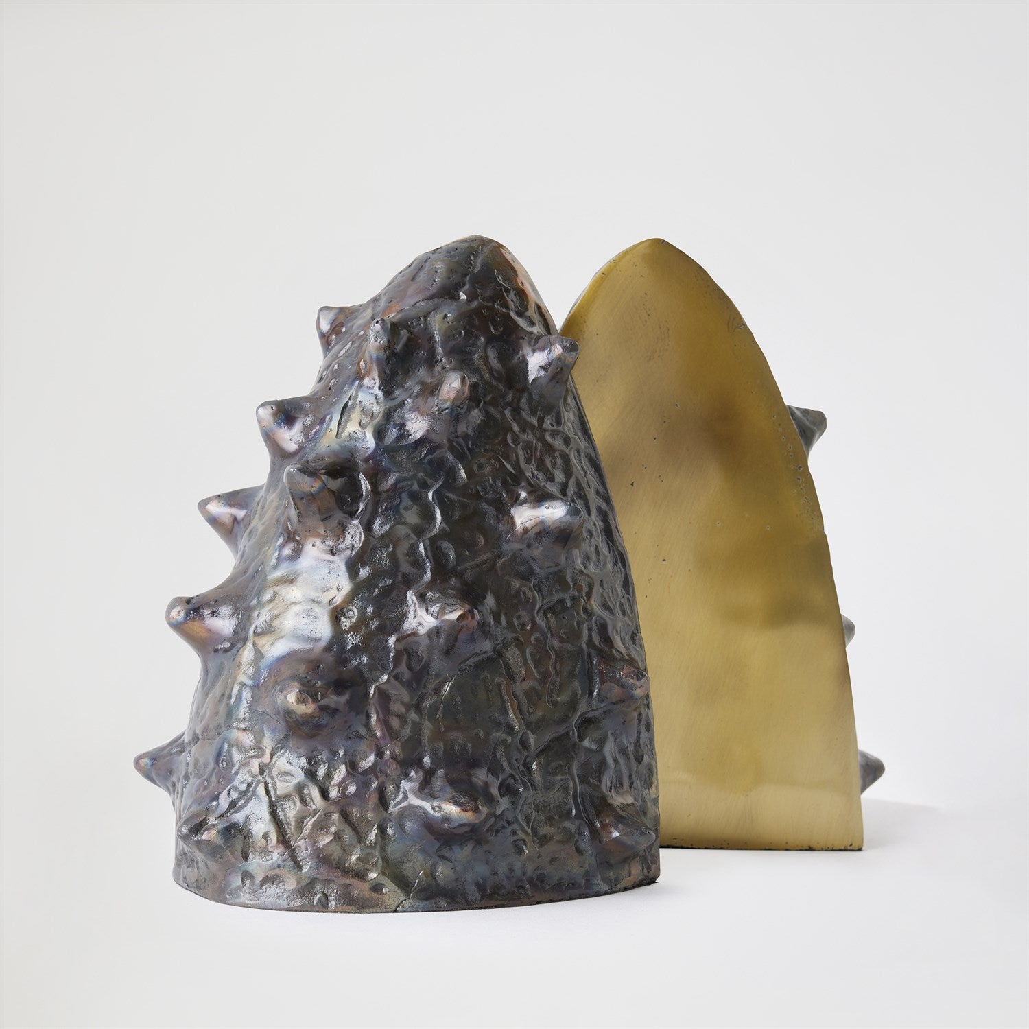 Global Views Bronze/Brass Biomorphic Bookends