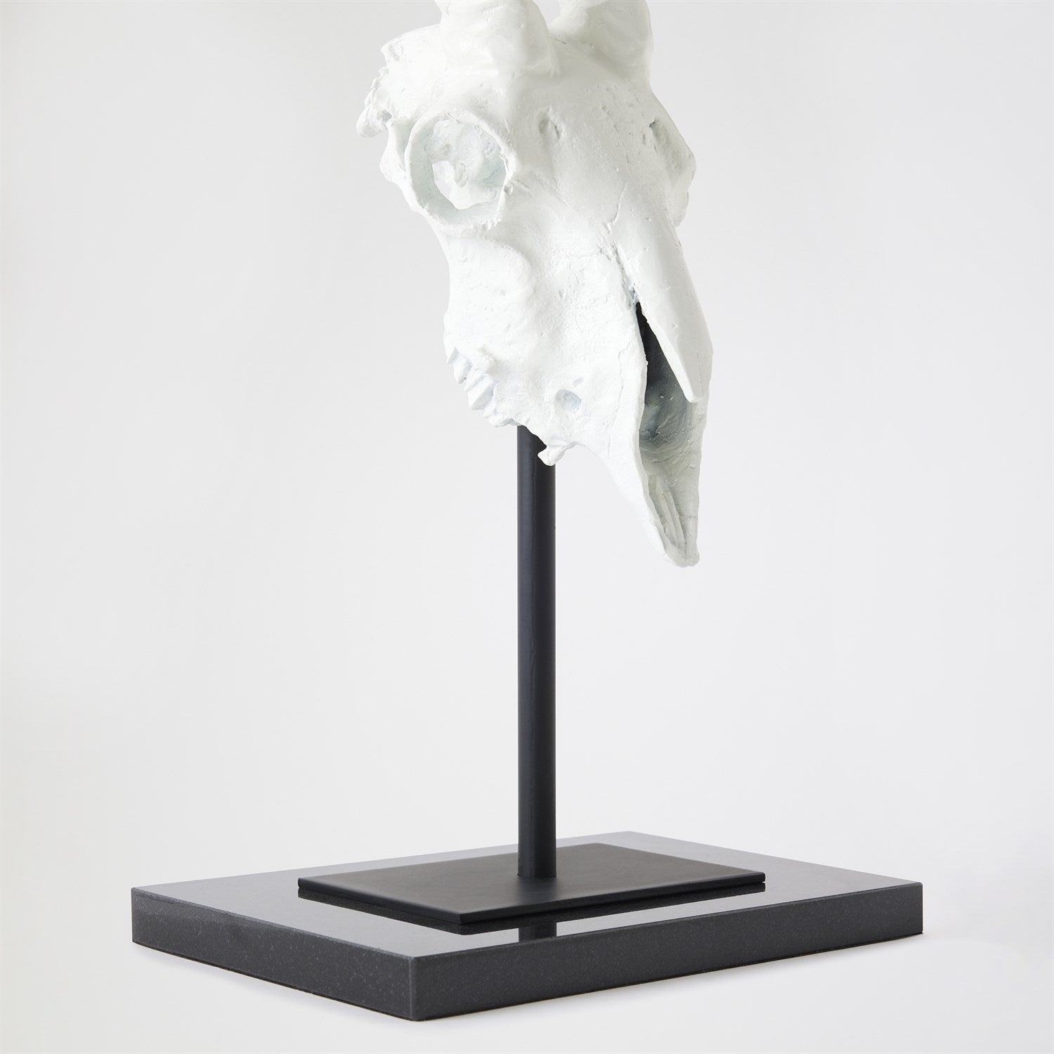 Global Views Matte White Gemsbok Skull Sculpture