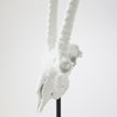 Global Views Matte White Gemsbok Skull Sculpture