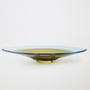 Global Views Topaz Blue Oval Disc Bowl