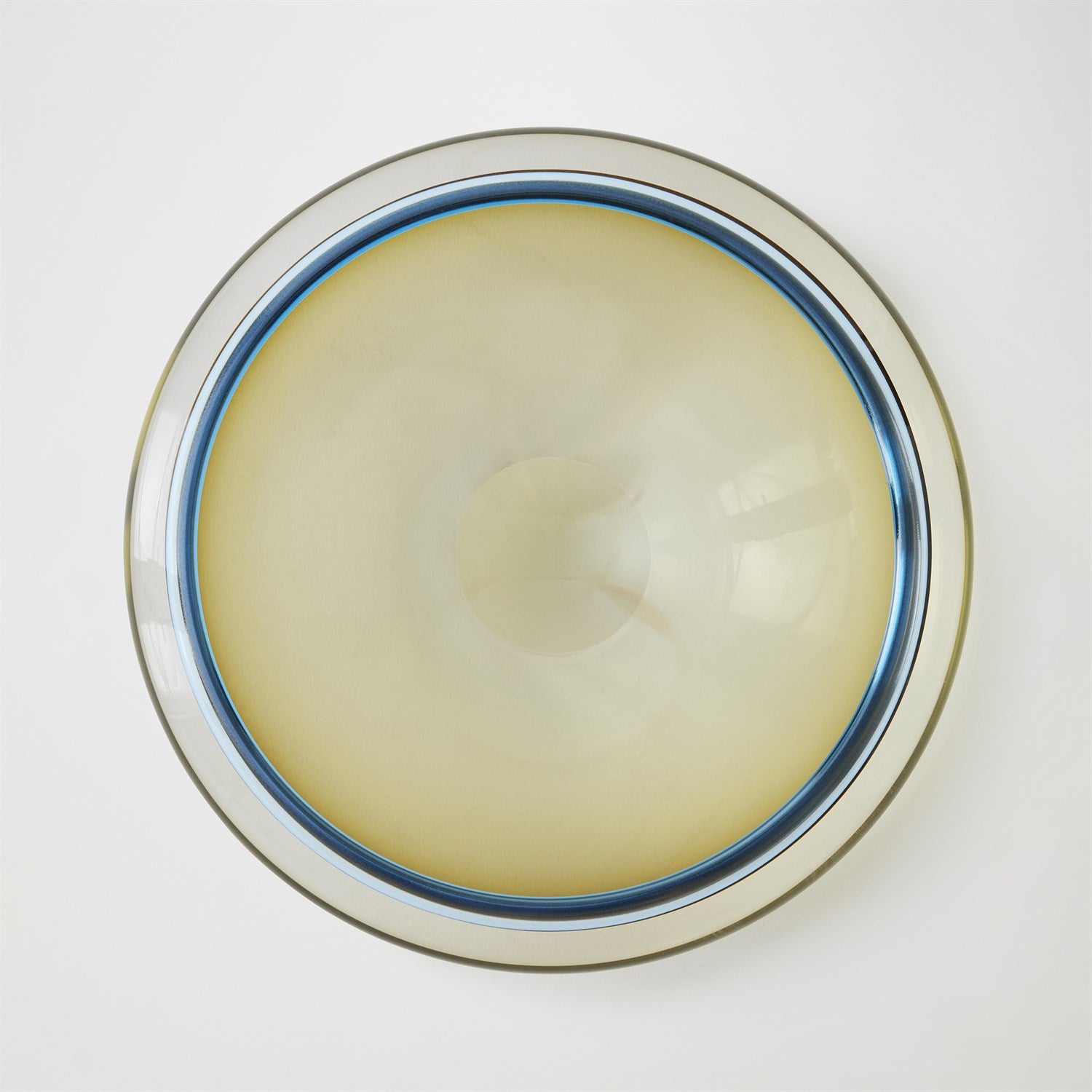 Global Views Blue Topaz Rolled Lip Bowl
