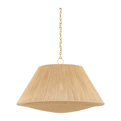 Hudson Valley Lighting Mystic 1 Light 36 inch Aged Brass Pendant Ceiling Light