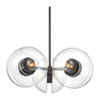 Hudson Valley Lighting Kert 6 Light 38.75 inch Black Brass Chandelier Ceiling Light