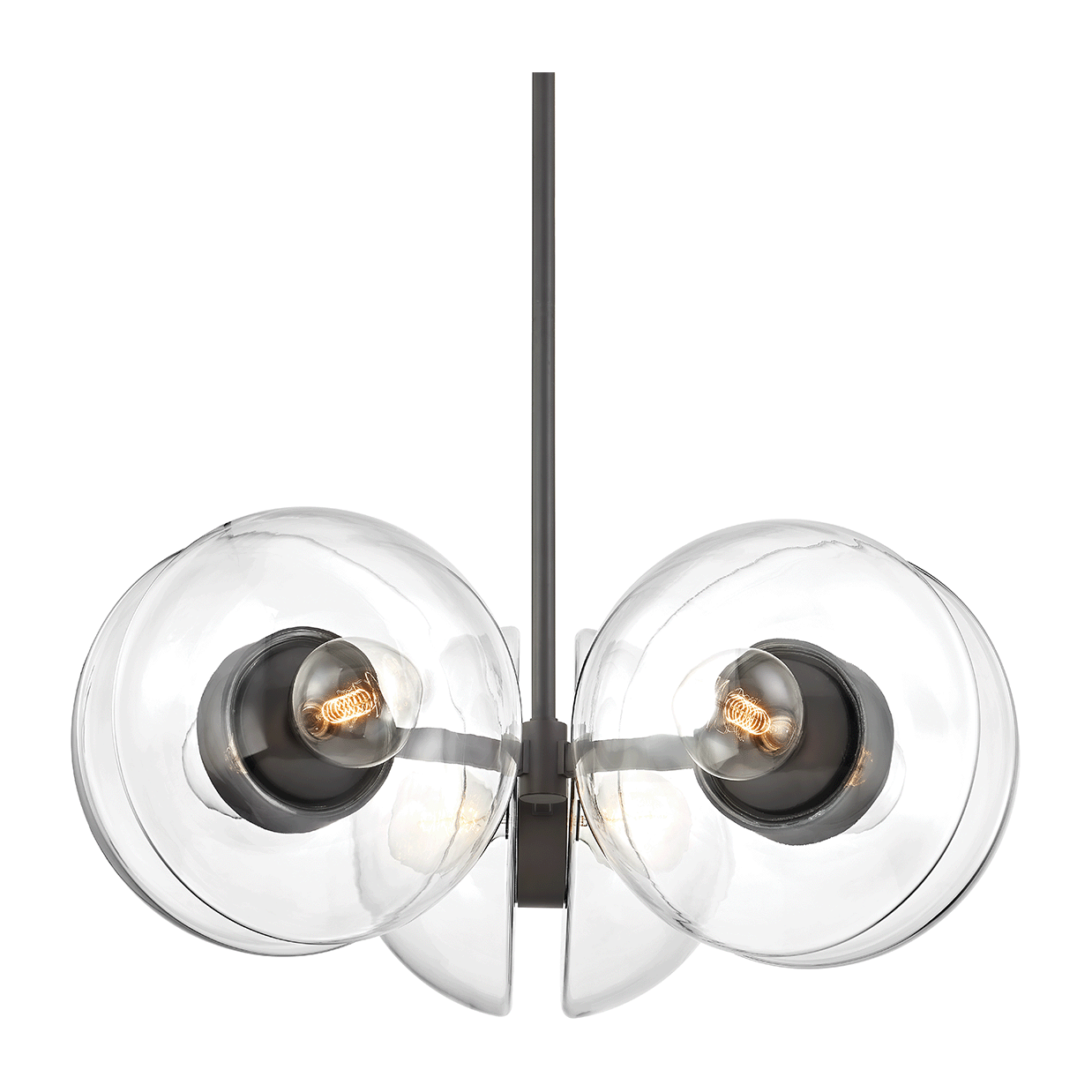 Hudson Valley Lighting Kert 6 Light 38.75 inch Black Brass Chandelier Ceiling Light