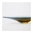 Global Views Topaz Blue Oval Disc Bowl