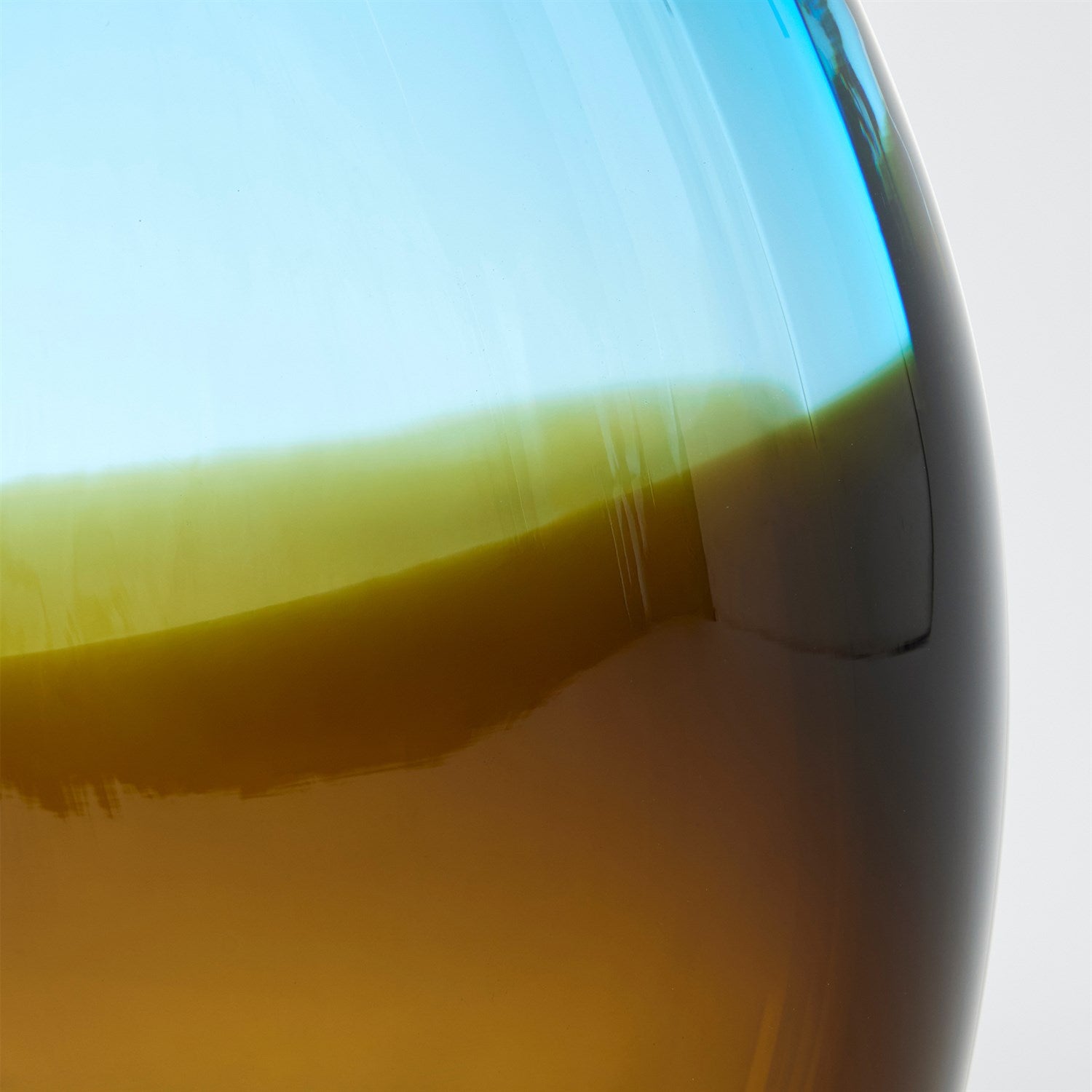 Global Views Topaz Blue Oval Vase