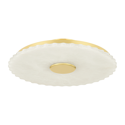 Hudson Valley Lighting Highland Falls 1 Light 16 inch Aged Brass Flush Mount Ceiling Light