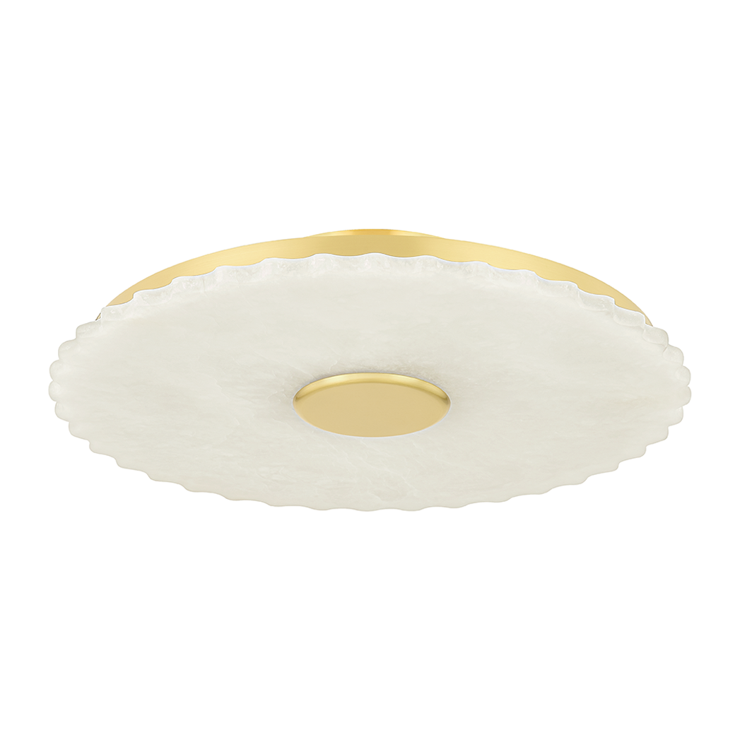 Hudson Valley Lighting Highland Falls 1 Light 16 inch Aged Brass Flush Mount Ceiling Light