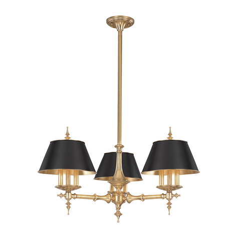 Hudson Valley Lighting Cheshire 9 Light 36 inch Aged Brass Chandelier Ceiling Light