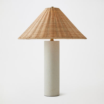 Global Views Terrazzo Rattan Shade Table Lamp