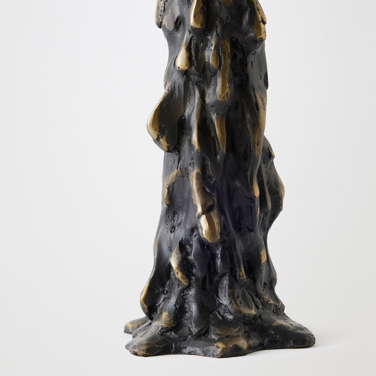 Global Views Black Melting Pillar Candle Holder