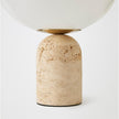 Global Views Travertine Orb Table Lamp