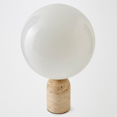 Global Views Travertine Orb Table Lamp