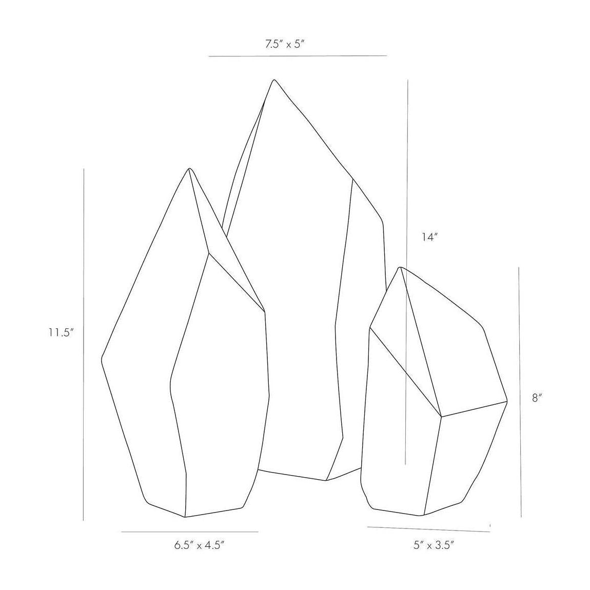 Arteriors Nerine Sculptures, Set of 3