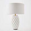 Global Views Matte White Pillowed Lamp