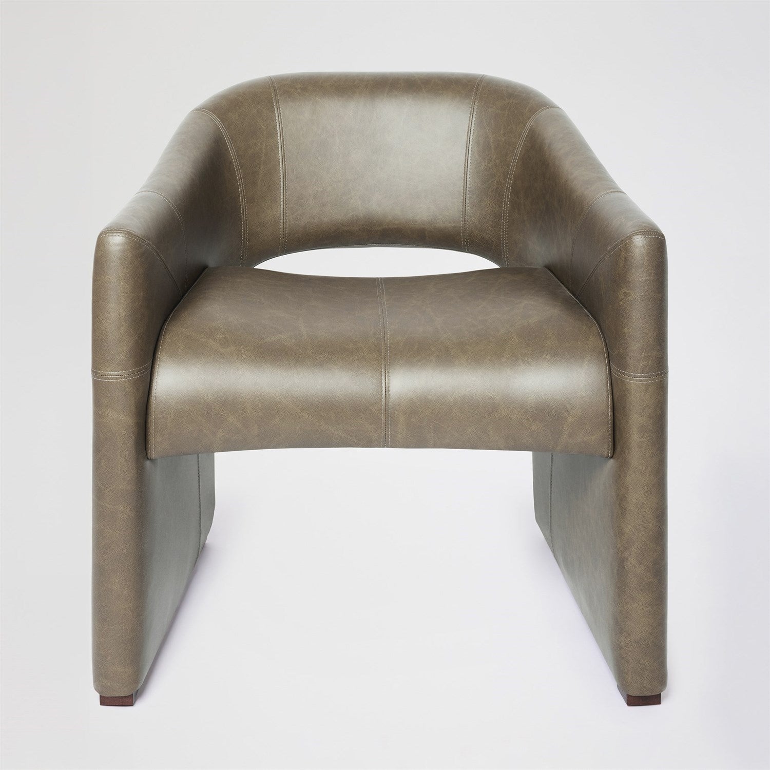 Global Views Olive Leather Winchester Chair