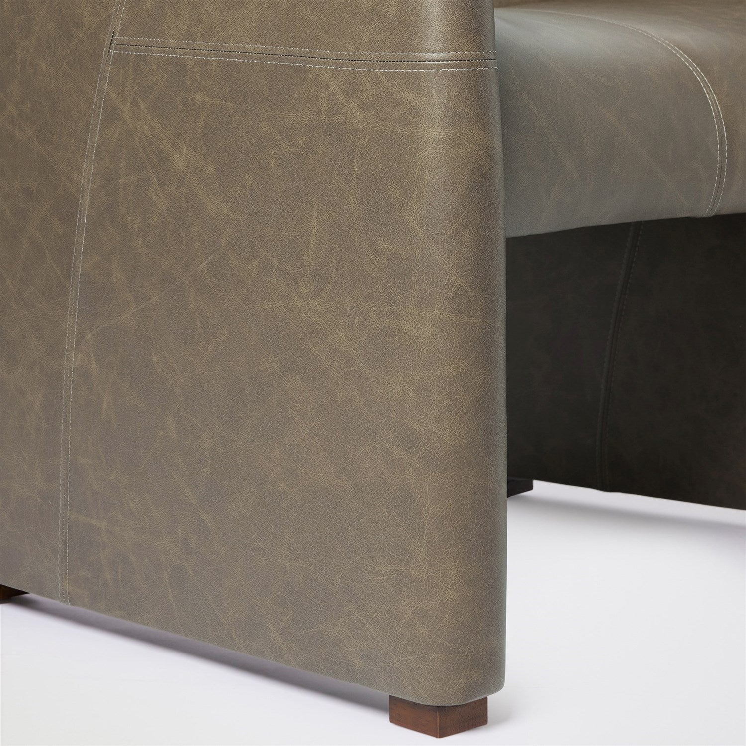Global Views Olive Leather Winchester Chair