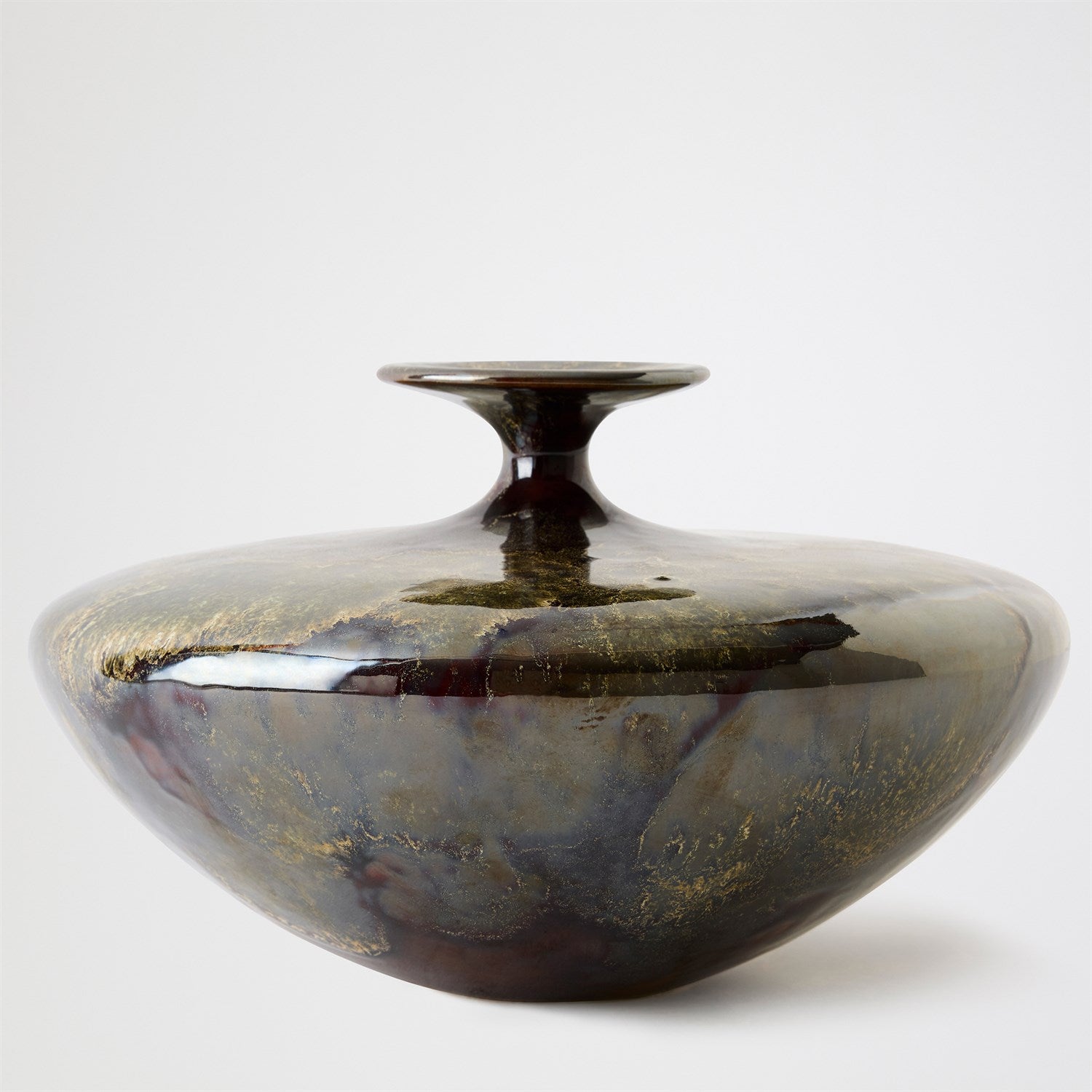 Global Views Reactive Green Tapered Neck Vase