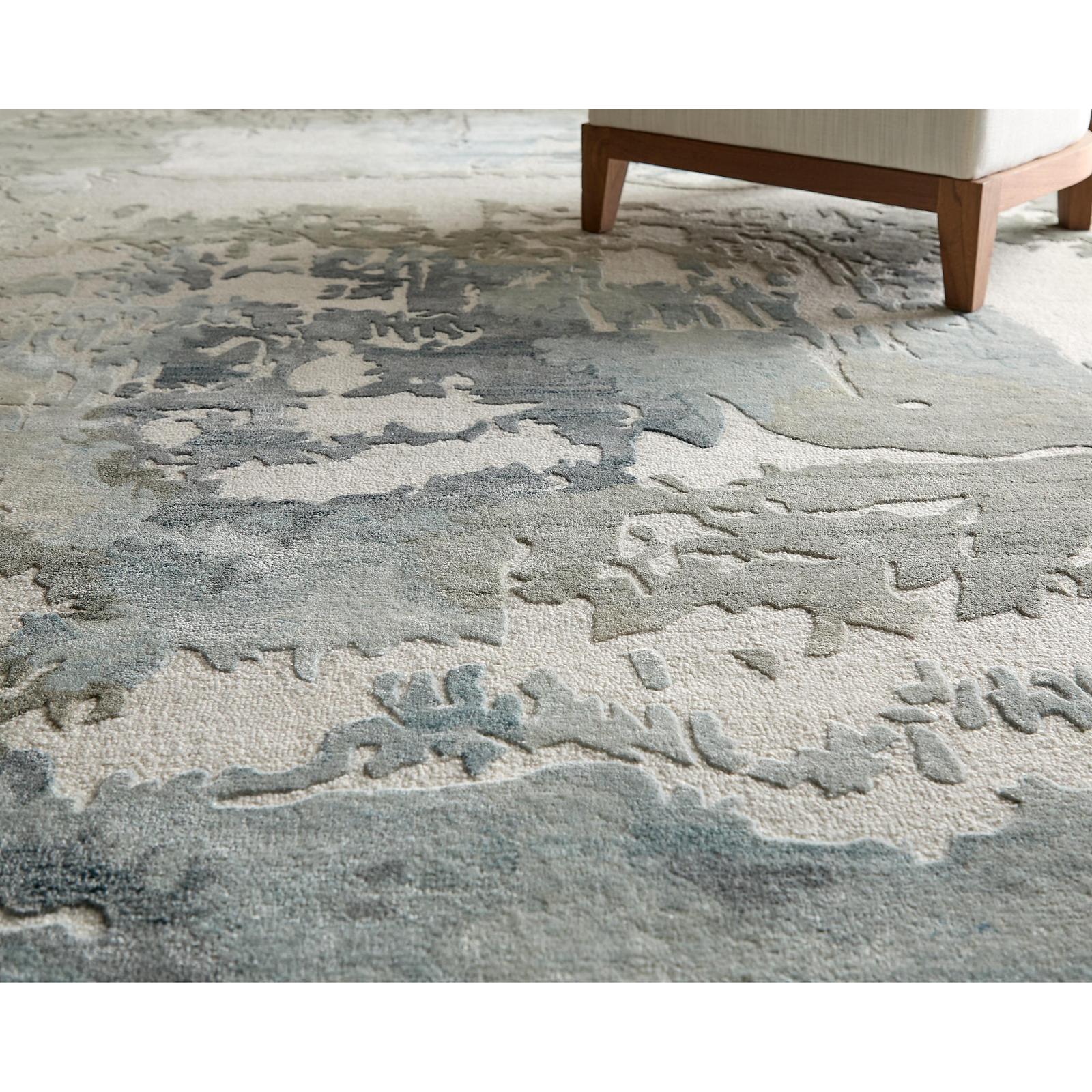 Feizy Kendall 8A62F Modern Abstract Rug in Ivory/Blue/Gray