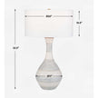 Uttermost Potter Striped Ivory Blue Table Lamp