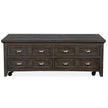 Magnussen Home Westley Falls Graphite Lift Top Storage Cocktail Table With Casters