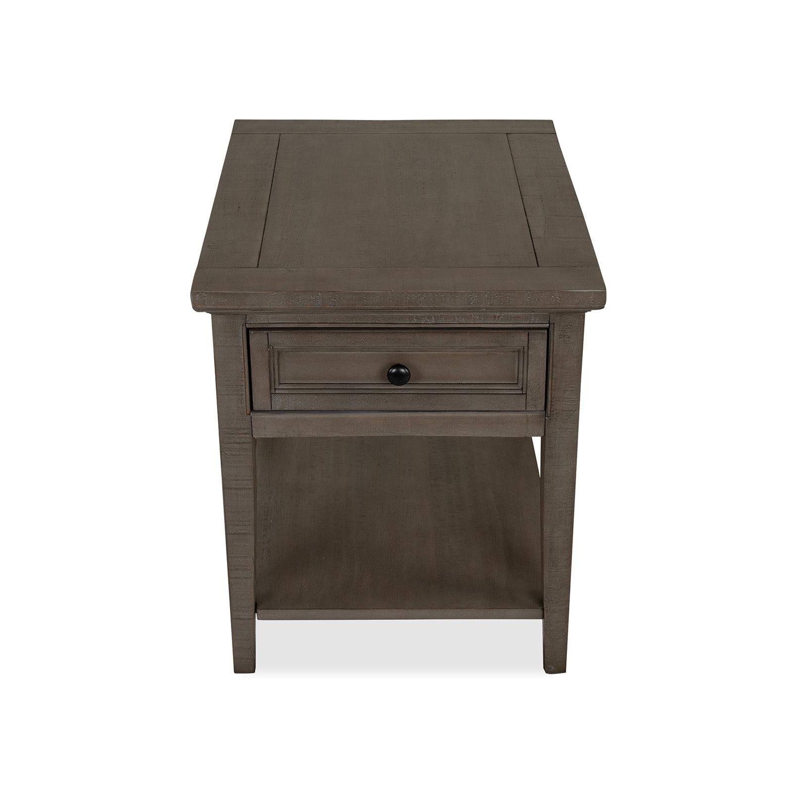 Magnussen Home Paxton Place Dovetail Grey Rectangular End Table