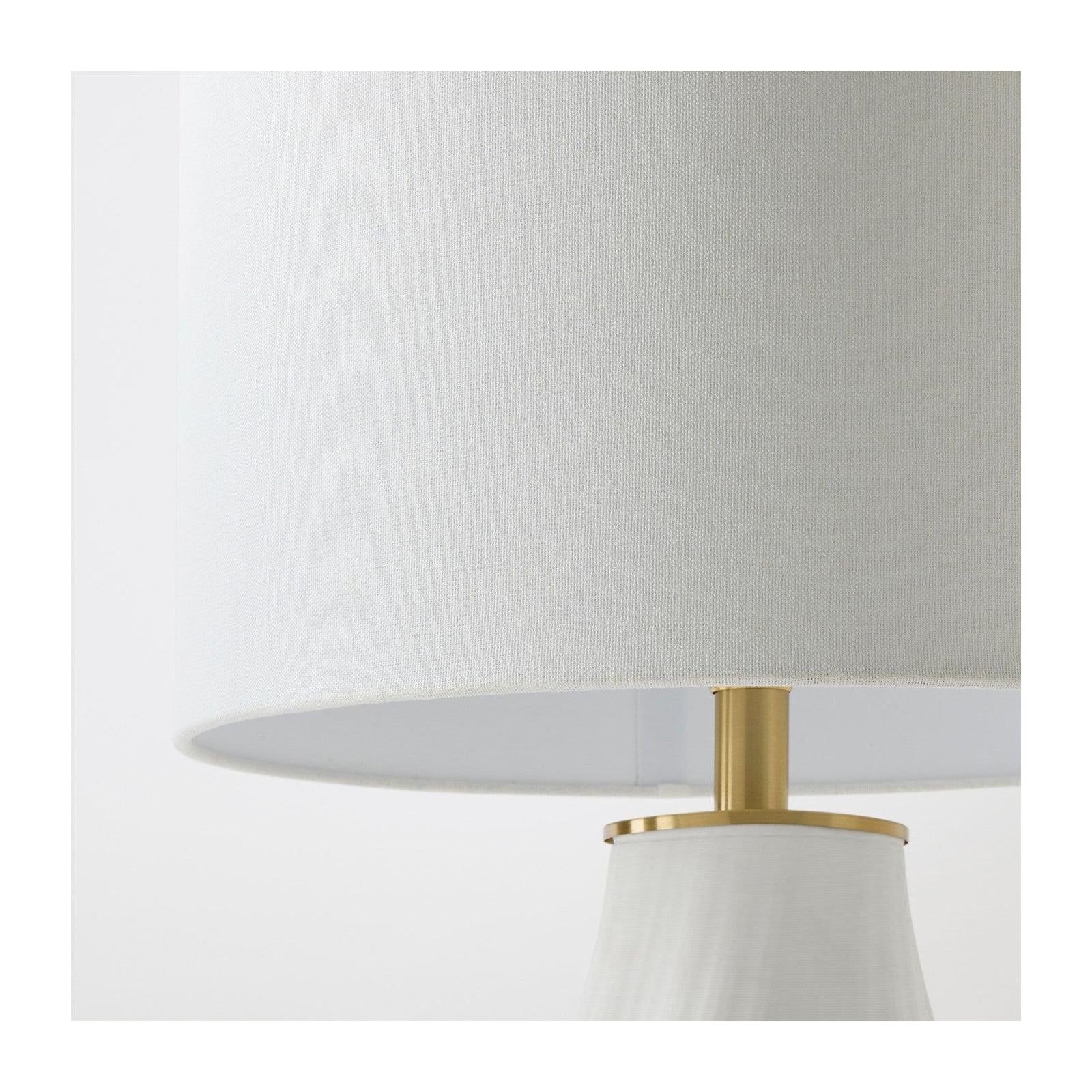 Global Views Matte White Vertical Wave Lamp