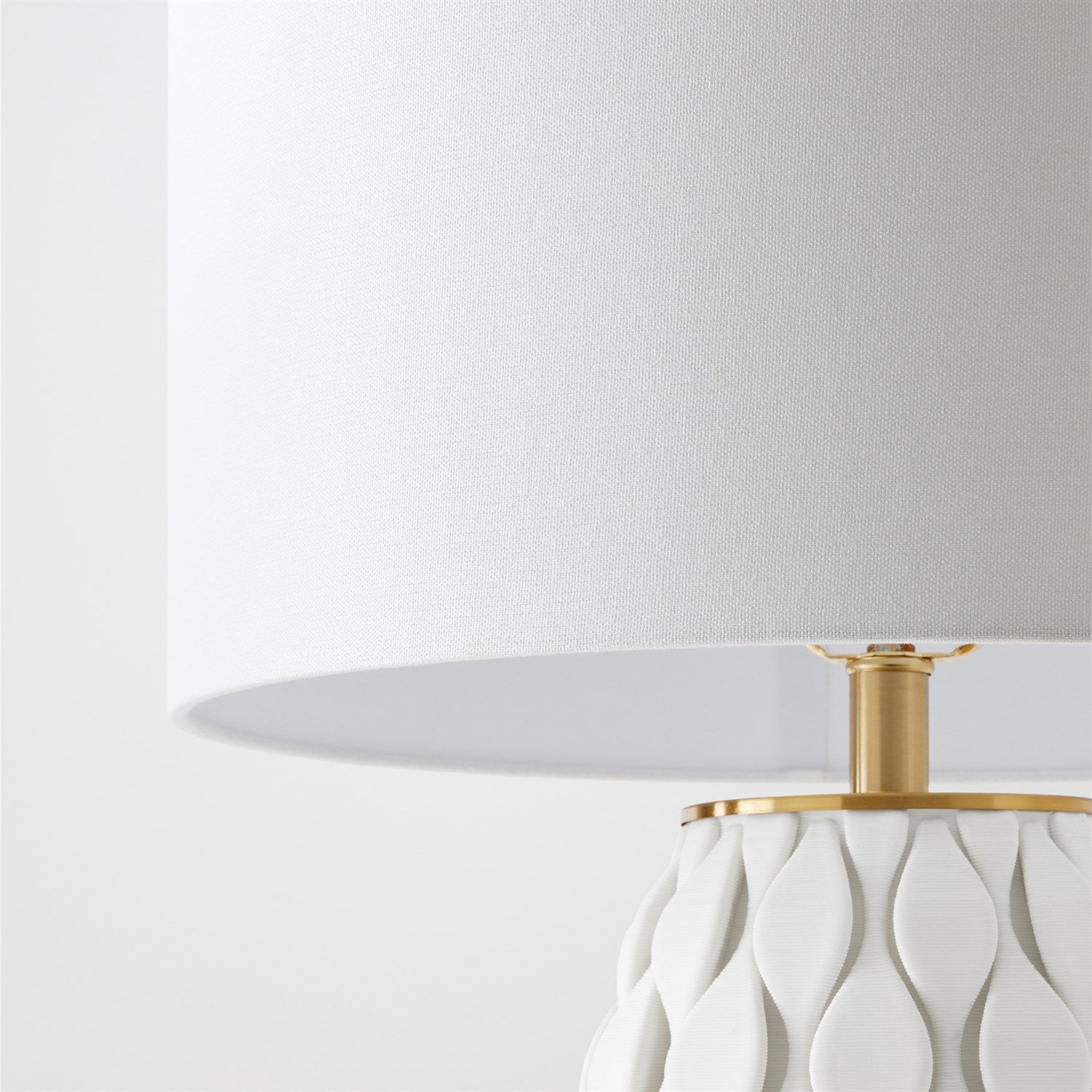 Global Views Matte White Pillowed Lamp