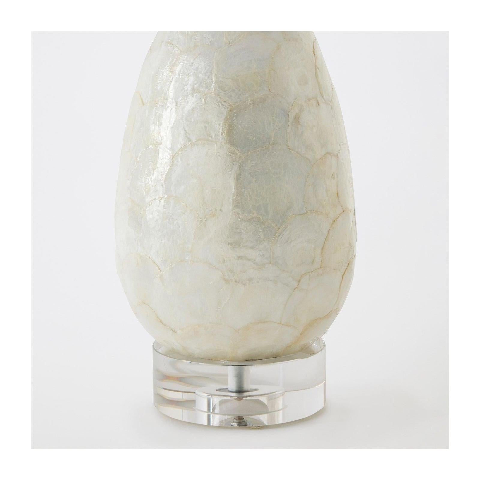 Global Views Gray Abalone Shell Scaled Lamp