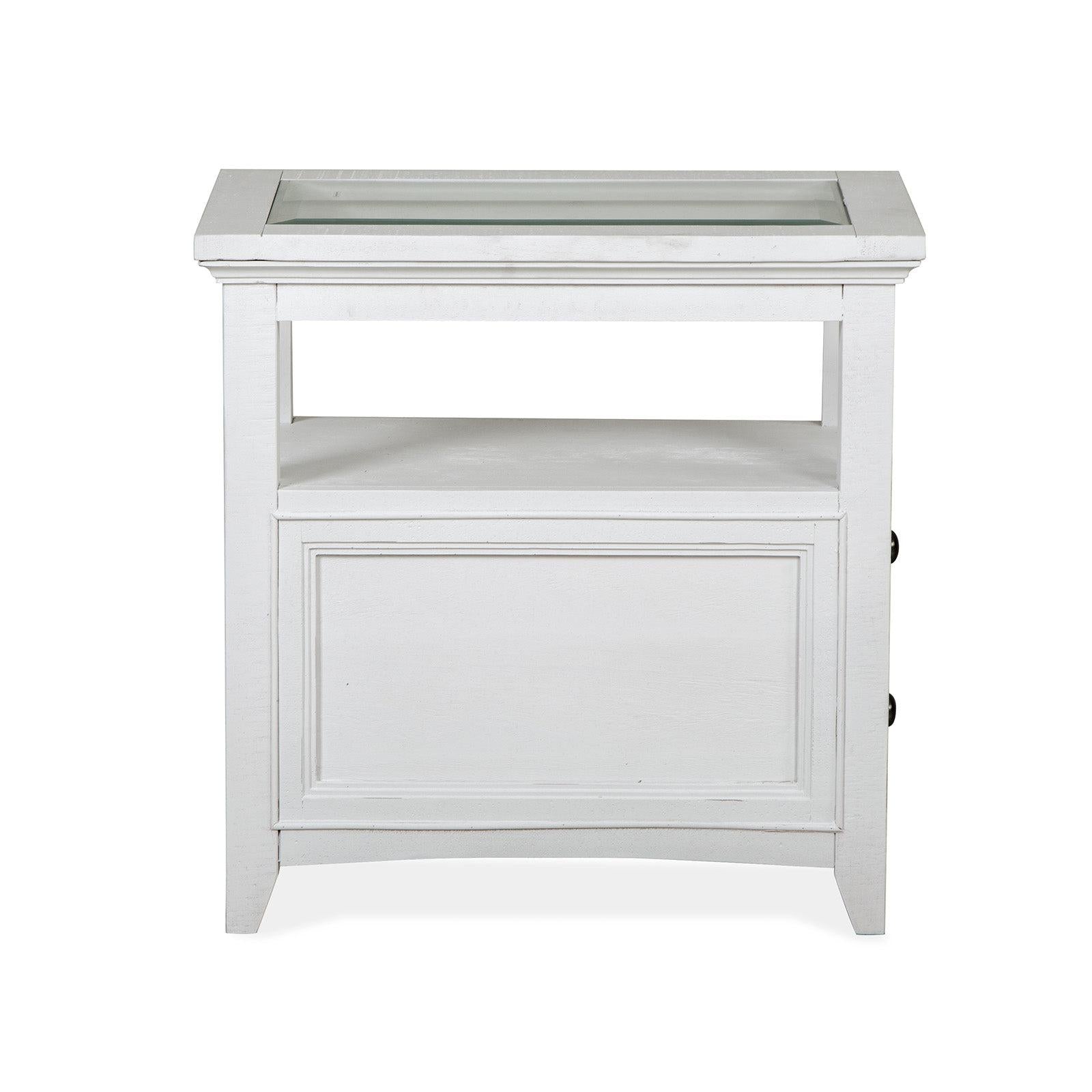 Magnussen Home Heron Cove Chalk White Chairside End Table
