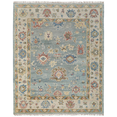 Feizy Fillmore 69CJF Transitional Floral & Botanical in Blue/Ivory/Yellow