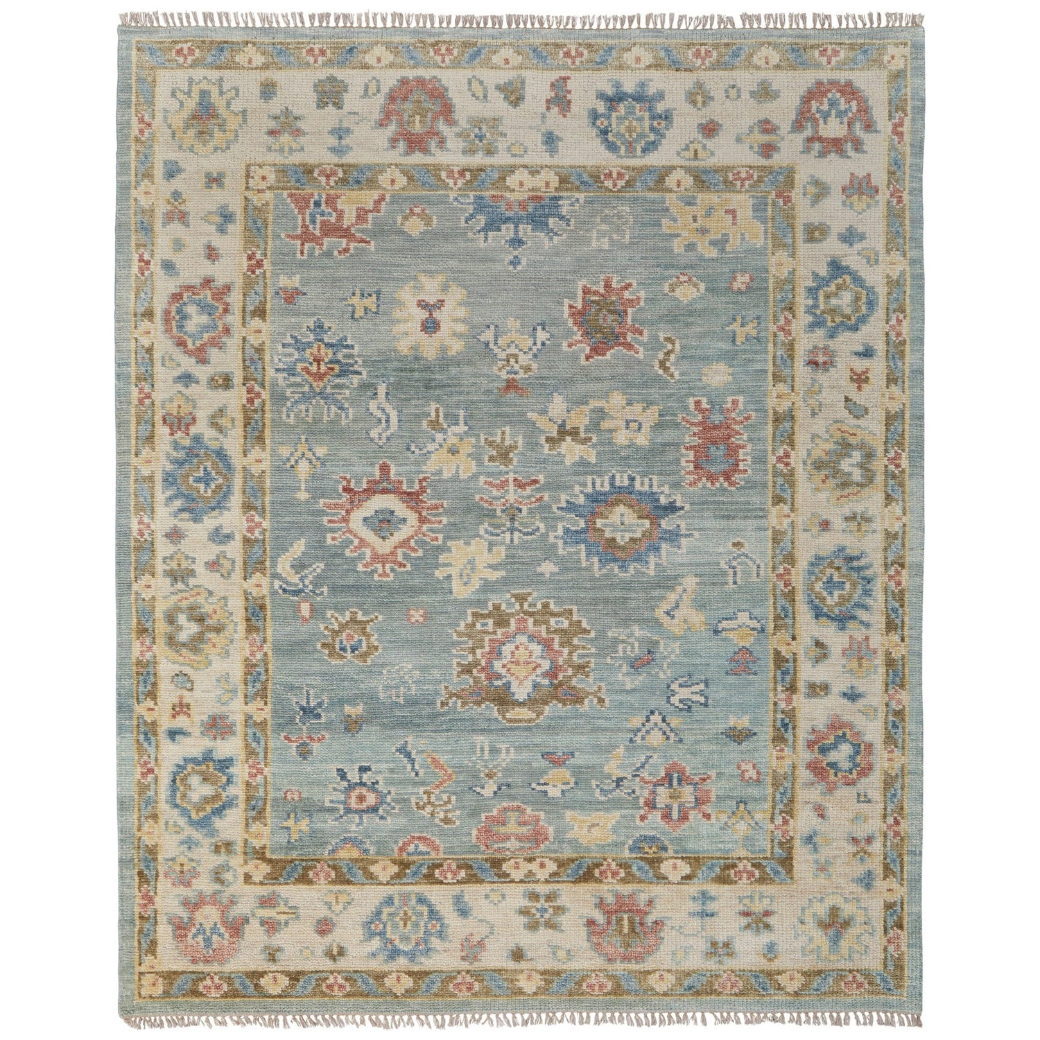 Feizy Fillmore 69CJF Transitional Floral & Botanical in Blue/Ivory/Yellow